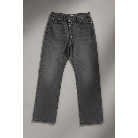 Madewell 90s Straight Jeans In Burwick Wash Women Size 30 High-Waist Grey Denim - Picture 1 of 16
